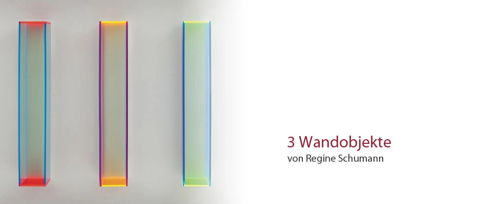 3 Wandobjekte von Regine Schumann 3 Wandobjekte von Regine Schumann